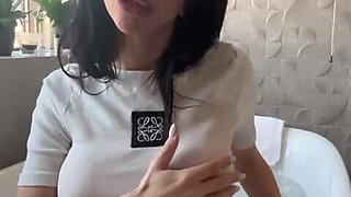 Miss Wet T-shirt Teasing You in the Bathub