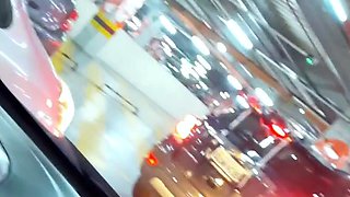 Busty Czech amateur fucks outdoor in public