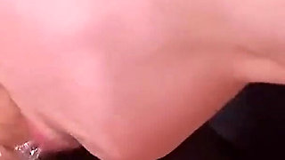 Shocked Schoolgirl Swallows Cum From Her New Stepdad's Throbbing Cock.