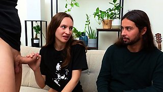 Cuckold Wife's Deepthroat Obsession with Her Massive Tits