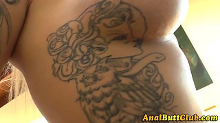 Tarts bigass faux-cock plowed