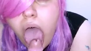 Slutty girl wants milk from this delicious dick