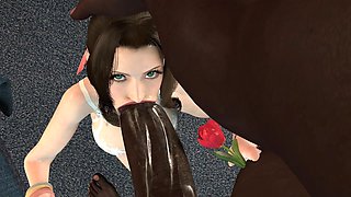 Final Fantasy's Curvy Aerith Deepthroat and Fucked by Barret's Monster Black Cock.