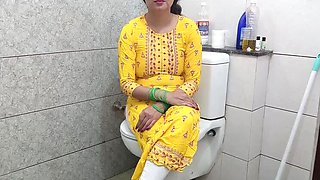 Indian stepmom fucks step son in bathroom dirty talk Hindi audio