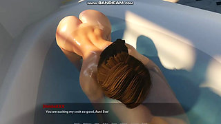 Away From Home - Aunty Eva Bath Sex Together