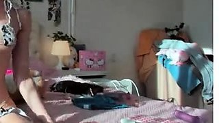 blonde teen pregnant girl has her pussy masturbated