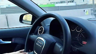 5 Minutes in Traffic! She Couldn't Wait Any Longer