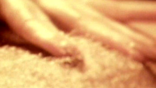 Blonde Retro Goddess Enjoys Vintage Anal Toy Session in Sepia