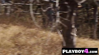 Big natural knockers Lana James posed naked