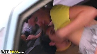 Mia picked by guys and fucked in their car