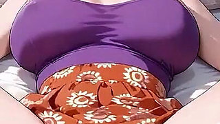Big Tits Hentai Beauty Bounces Passionately on Tropical Porch - Dripping Wet!