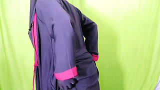 Beautiful Amena Bhabhi has sex indoors wearing a burqa and hijab