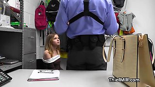Officers big penis hammering petite and a curvaceous mommy