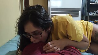 Eye Contact Tonguejob Swallow