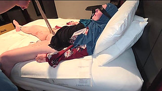 Hijabi Cripple Stripped Gagged and Flogged