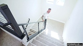 Pervy Stepdad Uses Thea Summer's Fuck Hole In The Shower