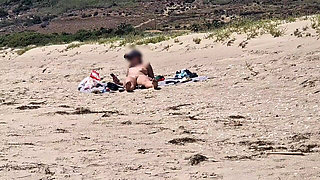 On the Beach a Stranger Masturbates While Looking at Me