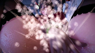 B030 Domination by Two Queens, Domination, Restraint Rack, Cumshot