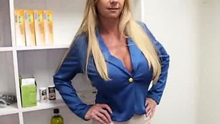 When big boob mom Brooke Tyler discovers her step son has