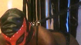 African sex slave is getting pounded from all angles by