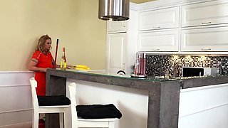 Hot Granny Arwen Shares Her Younger Boyfriend with Busty