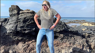 Another Beach Accident - Wet Jeans by the Shoreline