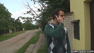 Lonely 60 years old granny pleases a stranger
