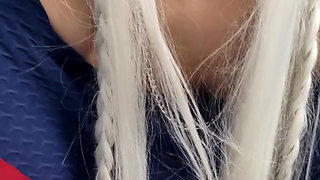 My White Haired Blonde Giving a Perfect Deep Throat