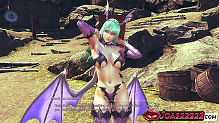 Morrigan Aensland's Sensual Secrets: Rule34 3D Hentai Animation - Big Boobs Massage, Intimate Pussy Lick, and Intense Fingering