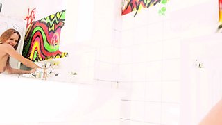 German skinny milf slut fucked in public toilet