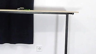 Mistress Cleo in Pantyhose Trample His Slave to Orgasm