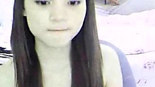 Tiny Asian Amateur with Pink Nipples on Webcam