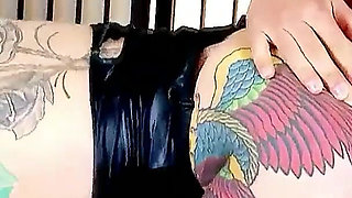 Sexy tattoo teen Lamia with bondage fetish and wild sex