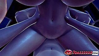 3D Hentai Featuring MILF Ellie - Intense Standing Missionary, Desk Doggy Action, and Lotus Position Creampie