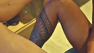 Asian MILF Mistress Inserts Huge Dildo Into Slave Ass