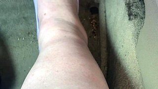 Pedal Pumping in Purple Socks