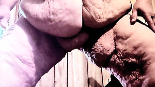 What's This Naked Whore Doing? Paddling Her Tits with a Wooden Spoon and Masterbated and Cums to the Fucking Moon