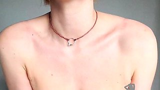 Non stop blonde with big boobs cock jerks off on the bed