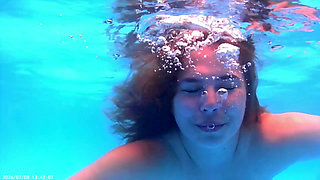 Breath Holding Underwater in Pool