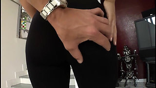 Threesome Sex with a Mature Woman with Small Breasts and Brown Hair Has Her Ass and Pussy Widened