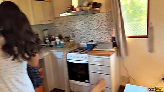 Katty West Cosplay Maids Time Freeze Cumshot Fetish