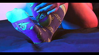 Slicking My Feet Nicely so They Slide in Nicely During a Footjob.