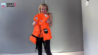 Asmr Lifejacket Fetish Confession in Shiny Leggings
