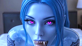 Neon Dreams - Blue Cock Thirsty Monster