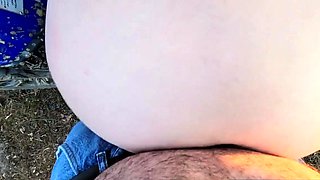 BBW Creampied in Public - Waterfall Adventure