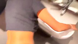 Gracewearslace Fucks in Airport Toilet Sex Tape