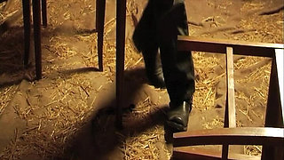 Mature Brunette Deepthroats Throbbing Cock with Dripping Spit