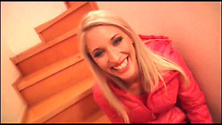 Slutty Brunette in Fihnet Stockings Rides a Big Hard Cock