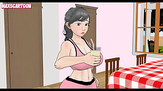 Stepbrother Ethan's banana smoothie