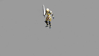 a girl dancing with sword